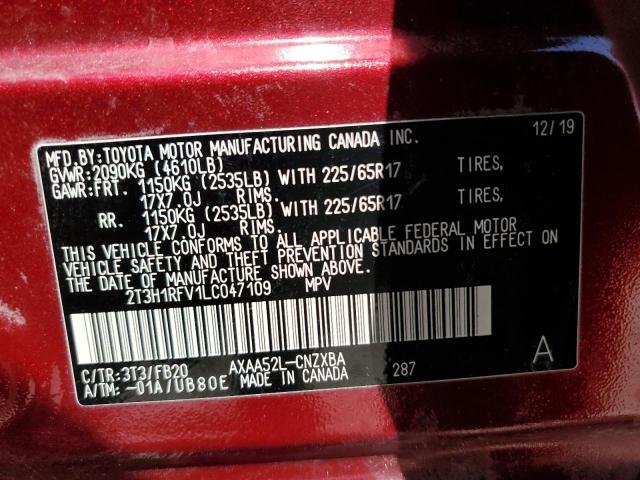 2020 TOYOTA RAV4 LE - 2T3H1RFV1LC047109