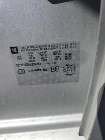 2017 CHEVROLET CRUZ 3G1BF5SM9HS505150