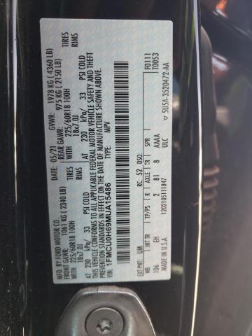 2021 FORD ESCAPE SEL - 1FMCU0H69MUA15486