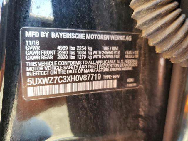 2017 BMW X3 SDRIVE2 5UXWZ7C3XH0V87719