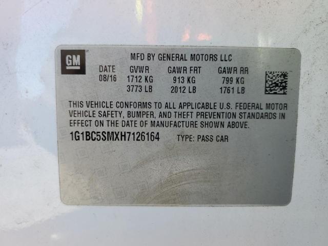 2017 CHEVROLET CRUZE LS - 1G1BC5SMXH7126164
