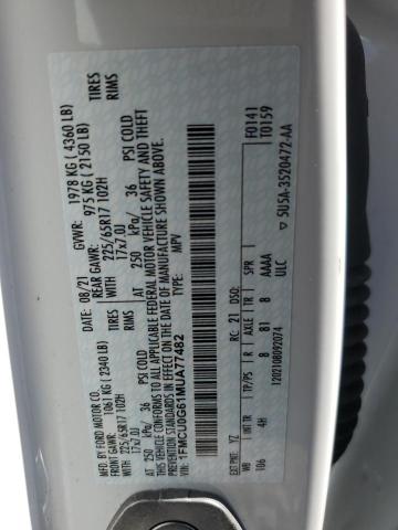 2021 FORD ESCAPE SE - 1FMCU0G61MUA77482