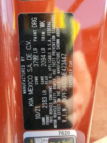 2021 KIA FORTE GT L - 3KPF34AD8ME423447