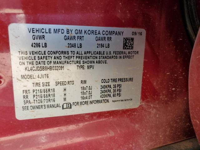 2017 BUICK ENCORE PRE - KL4CJDSB8HB032091