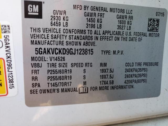 2016 BUICK ENCLAVE - 5GAKVCKD9GJ123815