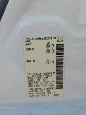 2020 NISSAN ALTIMA S - 1N4BL4BV7LC220891