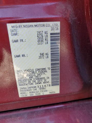 2017 NISSAN ALTIMA 2.5 - 1N4AL3APXHN311478