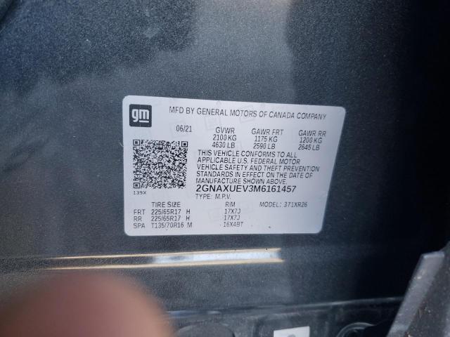 2021 CHEVROLET EQUINOX LT - 2GNAXUEV3M6161457