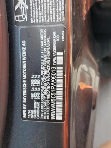 2015 BMW X1 XDRIVE3 WBAVM5C51FVV95013