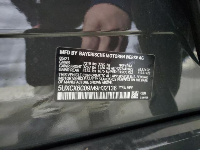 2021 BMW X7 M50I 5UXCX6C09M9H32136