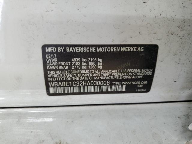 2017 BMW 330E - WBA8E1C32HA030006