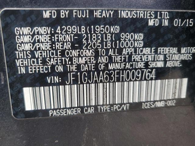 2015 SUBARU IMPREZA JF1GJAA63FH009764