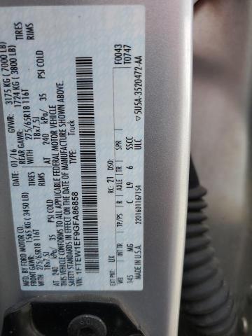 2016 FORD F150 SUPER - 1FTEW1EF9GFA86858