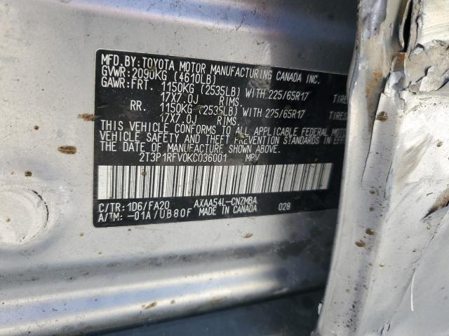 2019 TOYOTA RAV4 XLE - 2T3P1RFV0KC036001