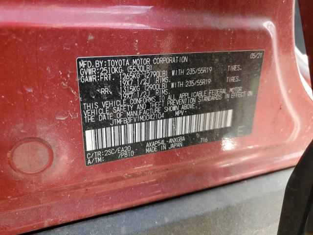 2021 TOYOTA RAV4 PRIME - JTMFB3FV1MD042104