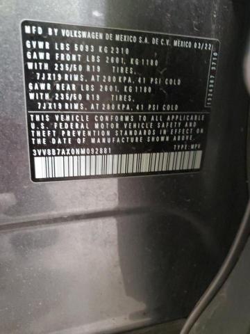 2022 VOLKSWAGEN TIGUAN SE 3VV8B7AX0NM092881