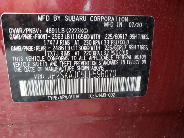 2020 SUBARU FORESTER P - JF2SKAJC5LH596070
