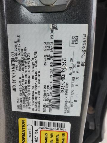 2017 FORD FUSION SE - 3FA6P0HDXHR412621