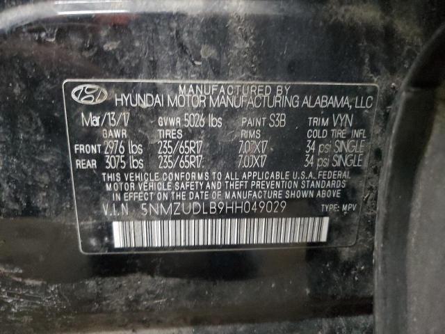 2017 HYUNDAI SANTA FE S - 5NMZUDLB9HH049029