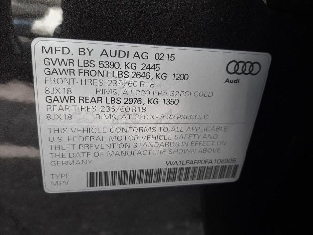 2015 AUDI Q5 PREMIUM - WA1LFAFP0FA106905