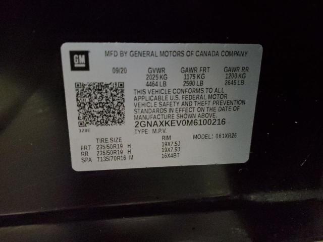 2021 CHEVROLET EQUINOX LT - 2GNAXKEV0M6100216