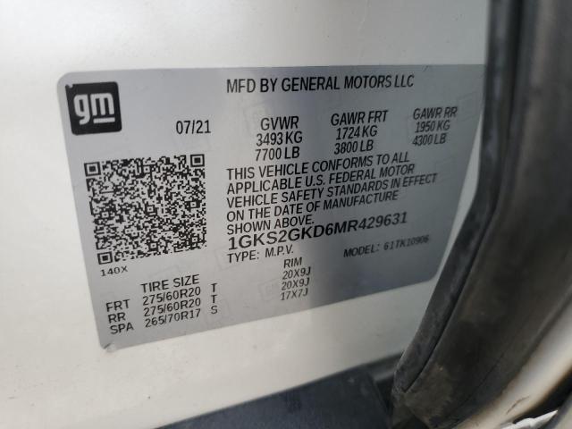 2021 GMC YUKON XL K - 1GKS2GKD6MR429631