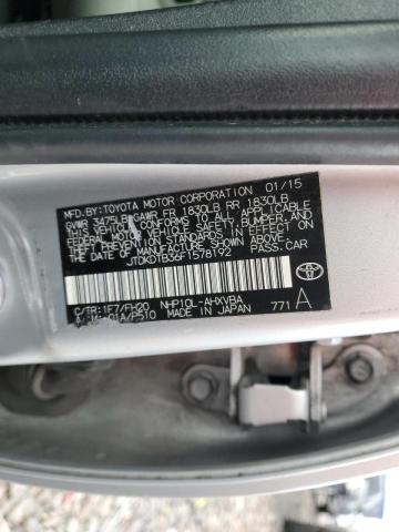 2015 TOYOTA PRIUS C JTDKDTB36F1578192