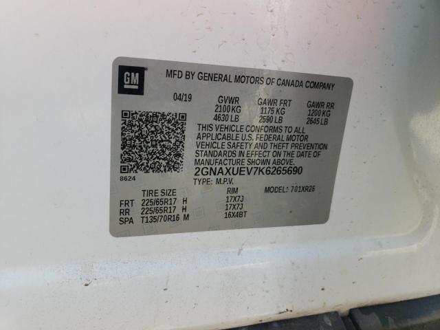 2019 CHEVROLET EQUINOX LT - 2GNAXUEV7K6265690