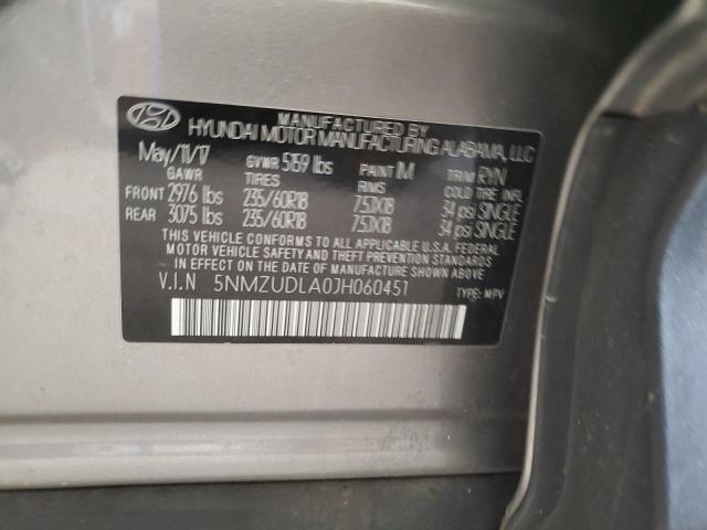 2018 HYUNDAI SANTA FE S - 5NMZUDLA0JH060451