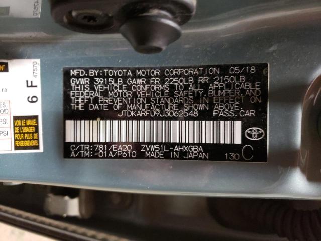 2018 TOYOTA PRIUS - JTDKARFU9J3062548