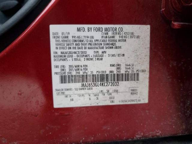 2019 FORD ECOSPORT S - MAJ6S3GL4KC272032