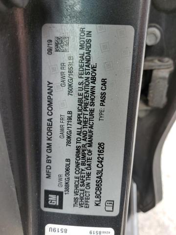 2020 CHEVROLET SPARK LS - KL8CB6SA3LC421626