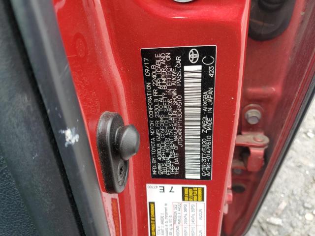 2017 TOYOTA PRIUS PRIM JTDKARFP1H3049510