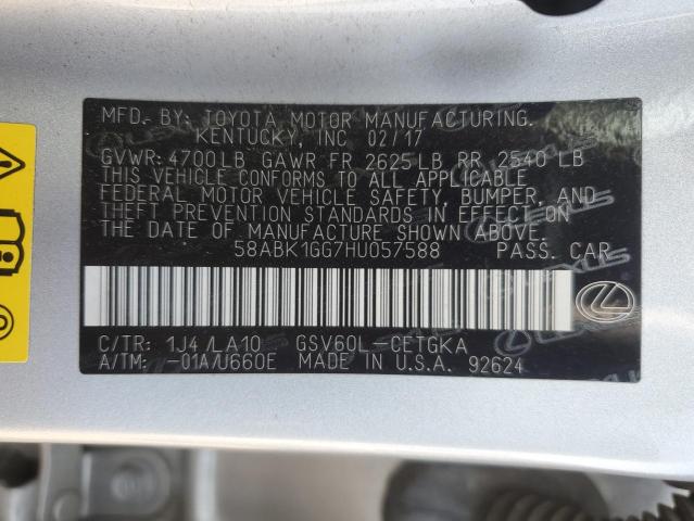 2017 LEXUS ES 350 - 58ABK1GG7HU057588