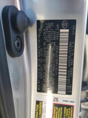 2020 TOYOTA CAMRY SE - 4T1G11AK6LU510492