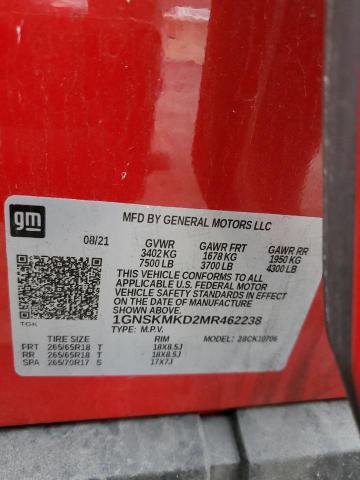 2021 CHEVROLET TAHOE K150 1GNSKMKD2MR462238