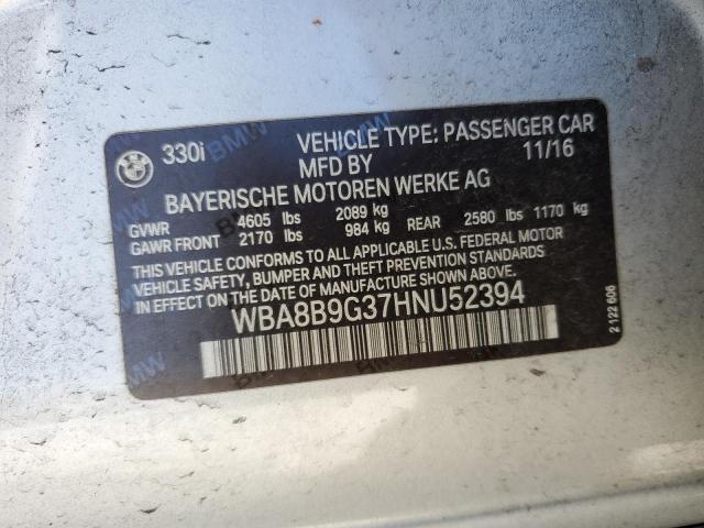 2017 BMW 330 I - WBA8B9G37HNU52394