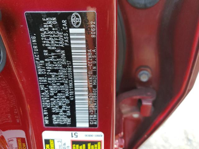 2018 TOYOTA CAMRY L - 4T1B11HKXJU598217