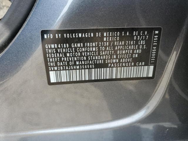 2017 VOLKSWAGEN JETTA S - 3VW2B7AJ5HM356565