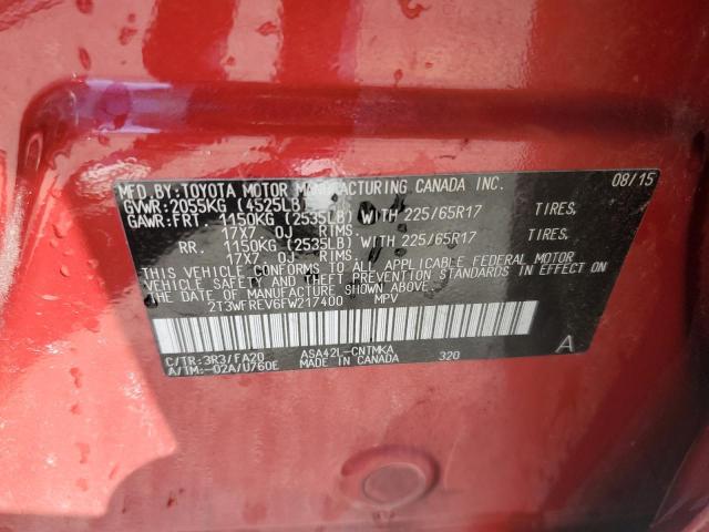 2015 TOYOTA RAV4 XLE - 2T3WFREV6FW217400