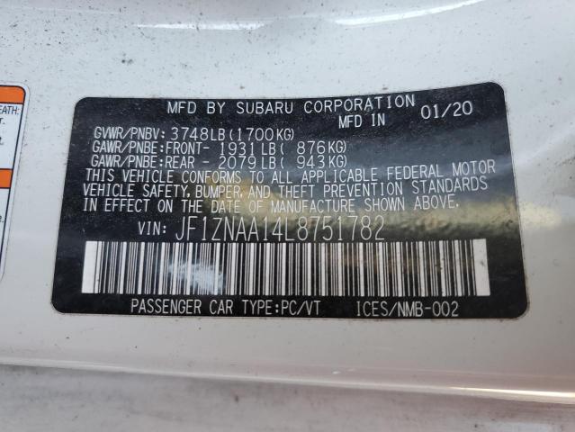 2020 TOYOTA 86 JF1ZNAA14L8751782