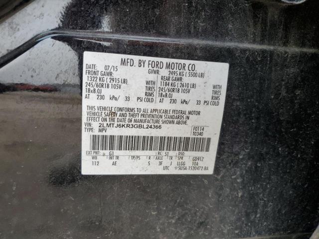 2016 LINCOLN MKX SELECT 2LMTJ6KR3GBL24366