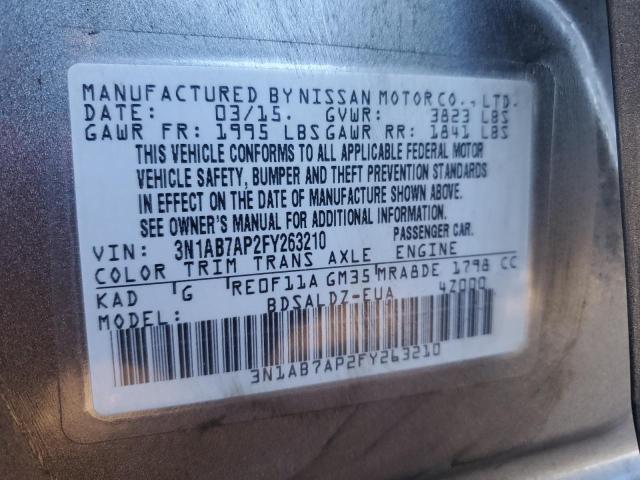 2015 NISSAN SENTRA S - 3N1AB7AP2FY263210