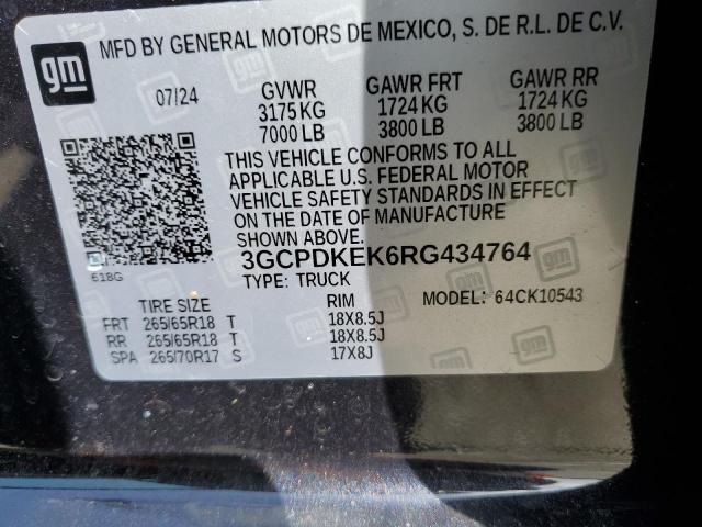 2024 CHEVROLET SILVERADO - 3GCPDKEK6RG434764