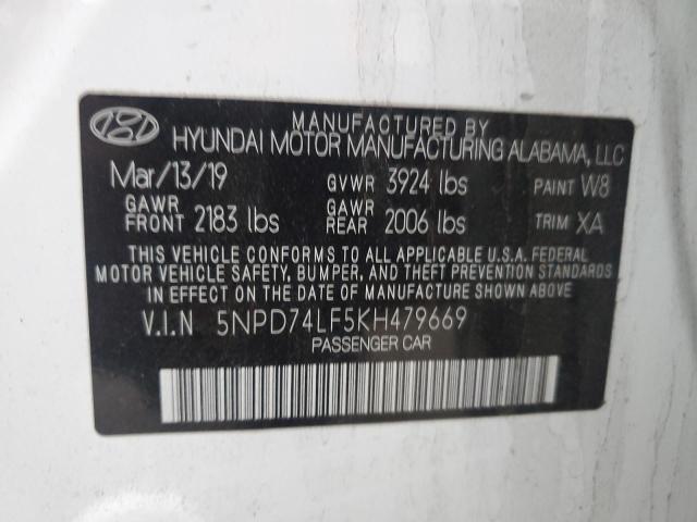 2019 HYUNDAI ELANTRA SE - 5NPD74LF5KH479669