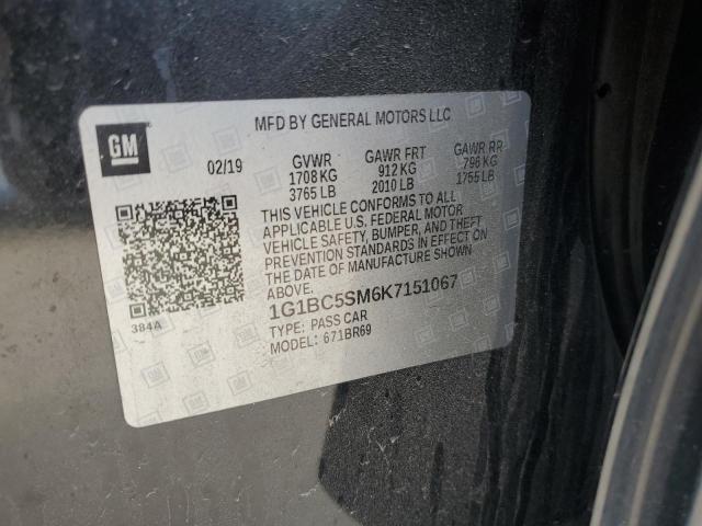 2019 CHEVROLET CRUZE LS - 1G1BC5SM6K7151067