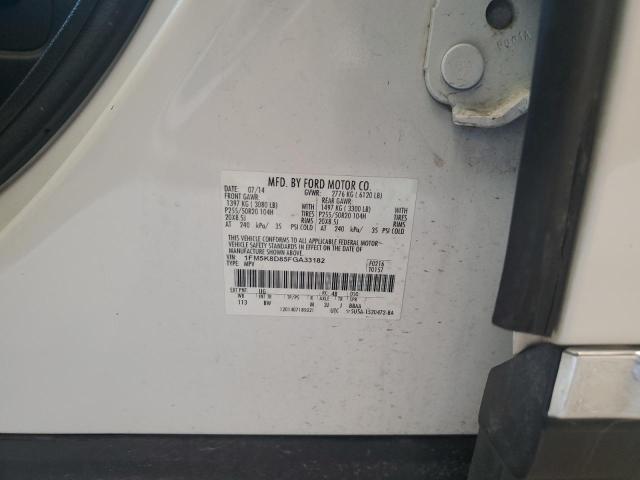 2015 FORD EXPLORER XLT 1FM5K8D85FGA33182