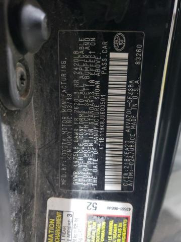 2018 TOYOTA CAMRY L 4T1B11HK8JU600501