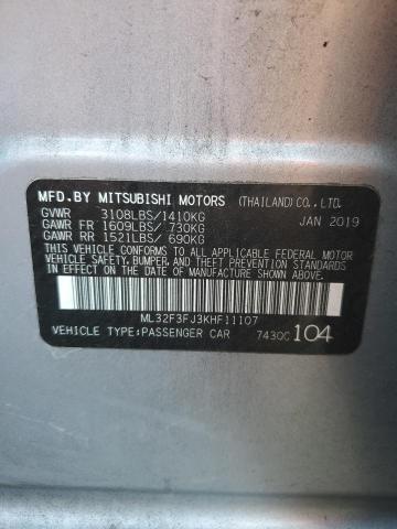 2019 MITSUBISHI MIRAGE G4 - ML32F3FJ3KHF11107