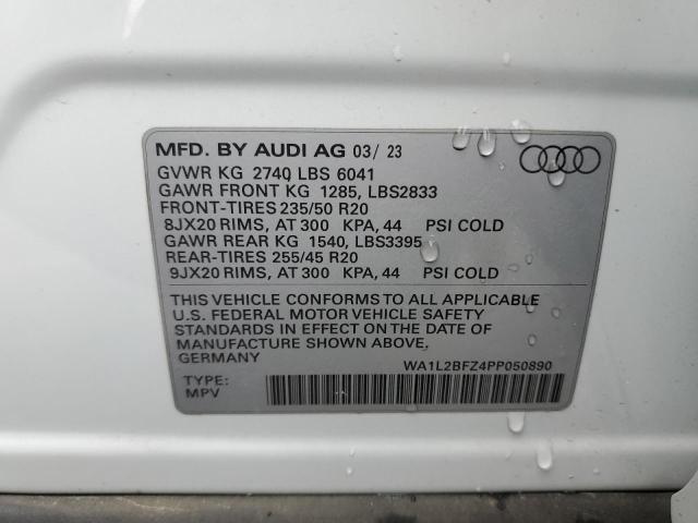 2023 AUDI Q4 E-TRON WA1L2BFZ4PP050890
